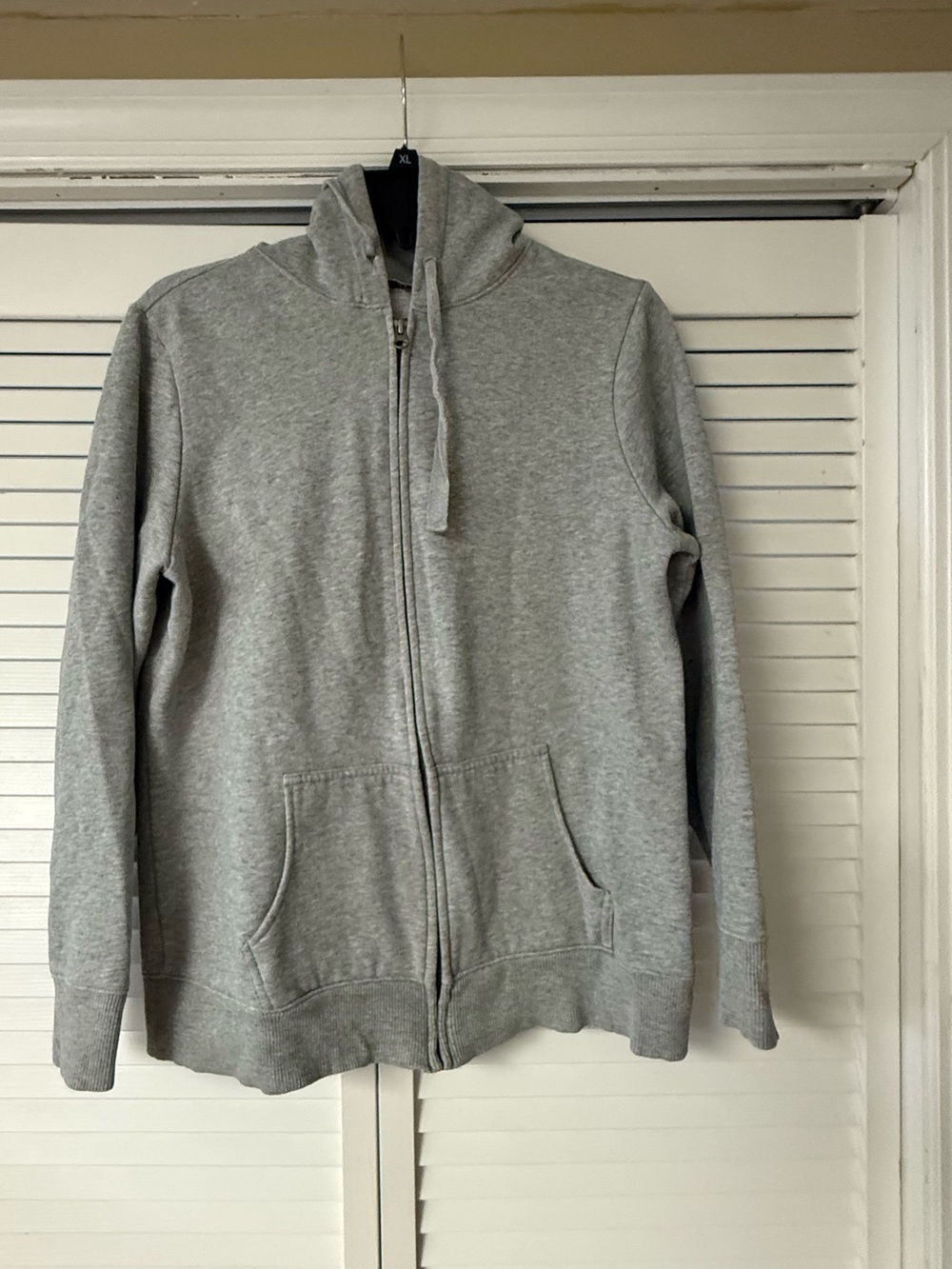 Old Navy Light Gray Sherpa-Lined Zip Hoodie